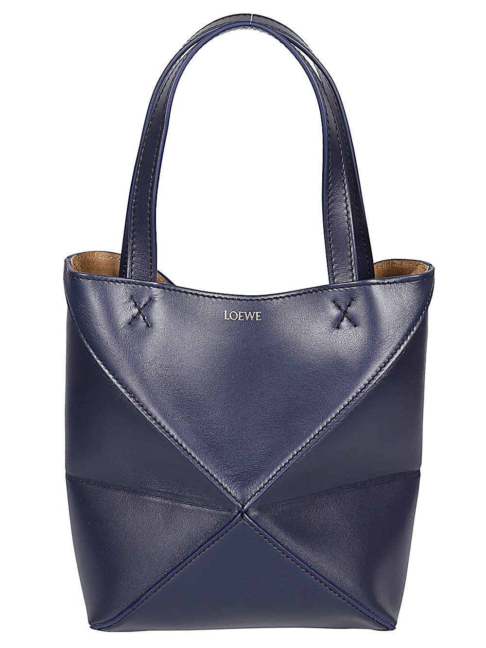 Loewe Puzzle Fold Mini Tote Bag In Shiny Leather