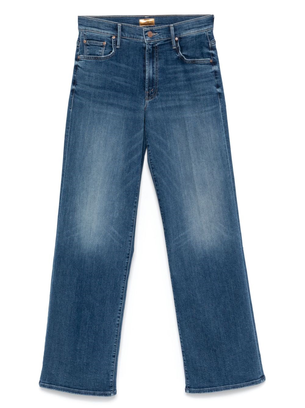 Mother Womens Bitchn The Maven Frayed-hem Straight-leg Mid-rise Cotton-blend Jeans