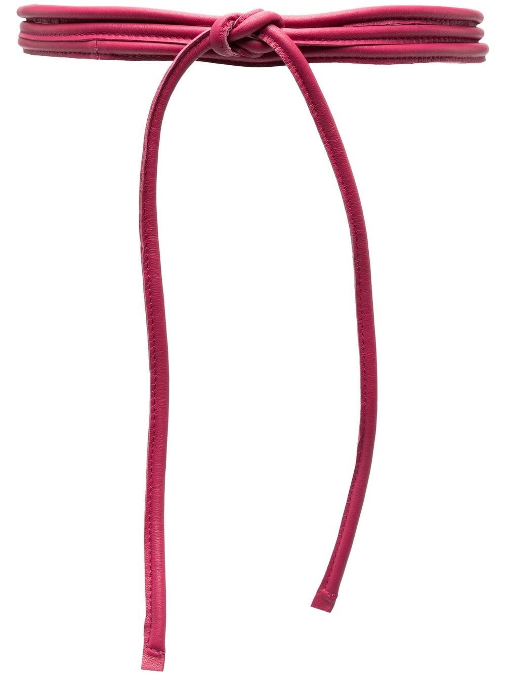 Furling By Giani Cherry Red Leather Belt
