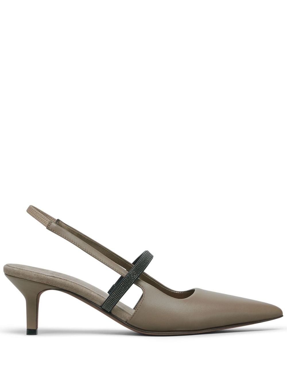 Leather Slingback Pumps - Brunello Cucinelli - Modalova