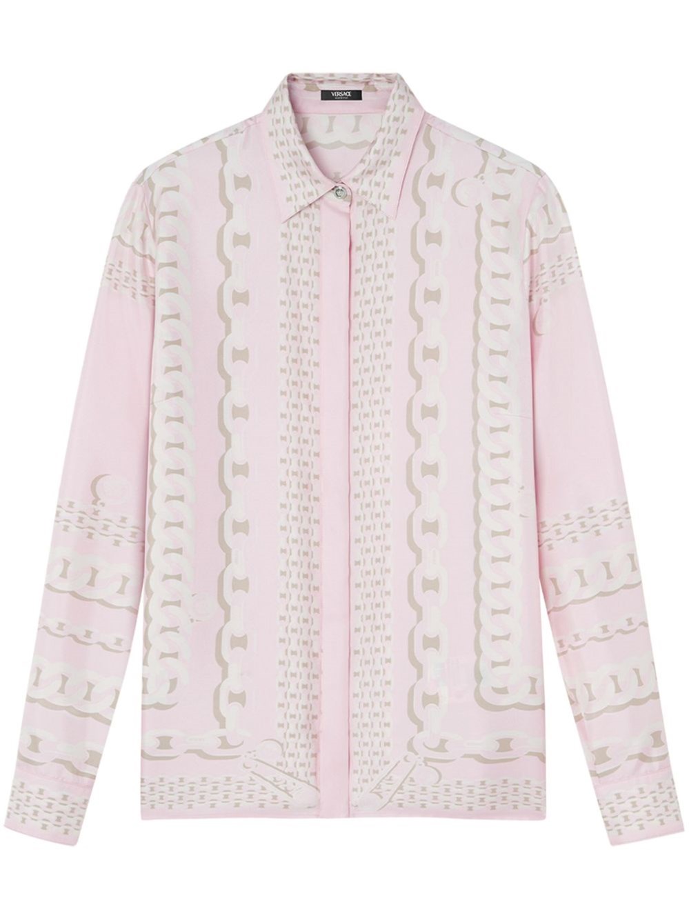 Versace Treasure Foulard Silk Twill Formal Shirt