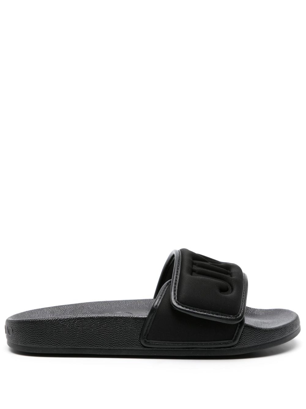 Jimmy Choo Women's Fitz/f Leather Pool Slippers Sandal