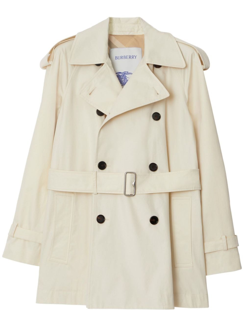 Burberry Belted Double-breasted Short Trench Coat
