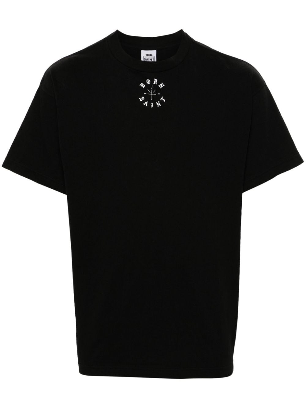 Saint Mxxxxxx Black Crewneck Logo Print T-shirt