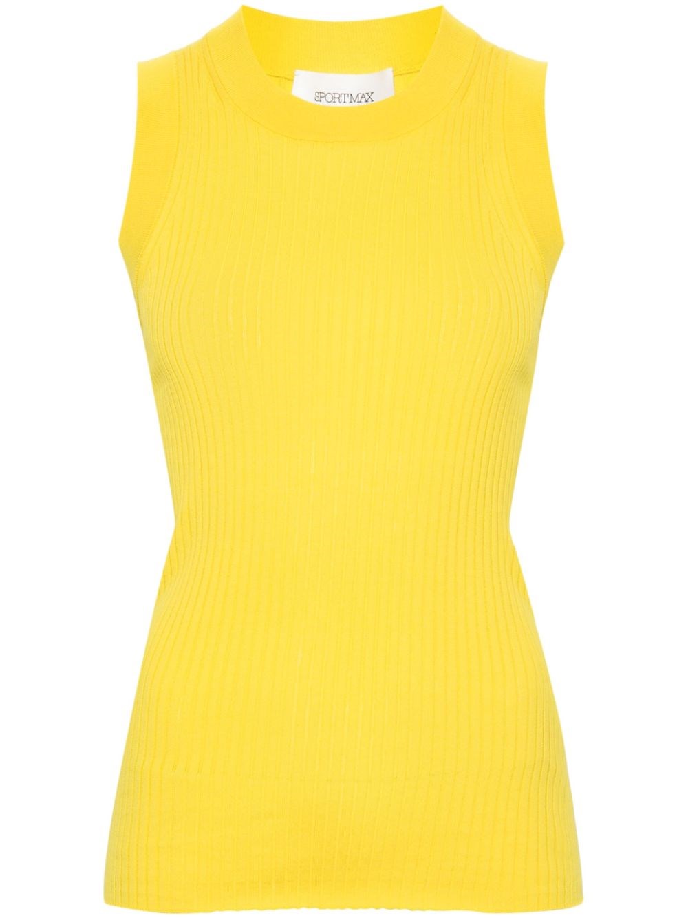 Sport Max Ribbed Cotton Tank Top