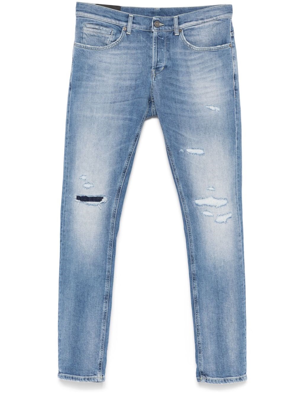 Dondup George Distressed Five-pocket Belted Trousers