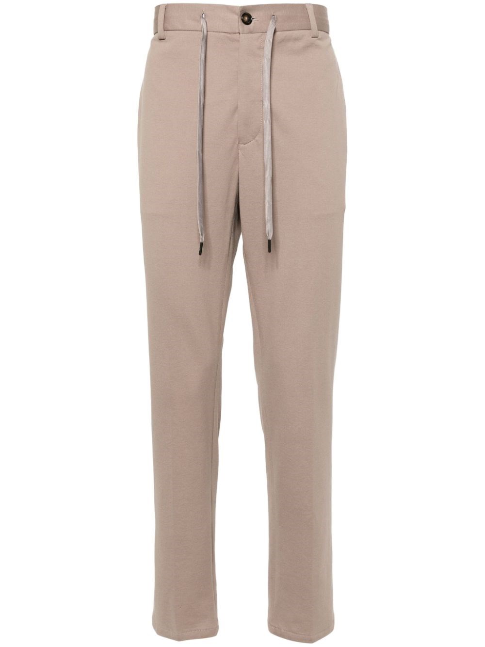 Circolo 1901 Piqué Drawstring Trousers With Pressed Crease