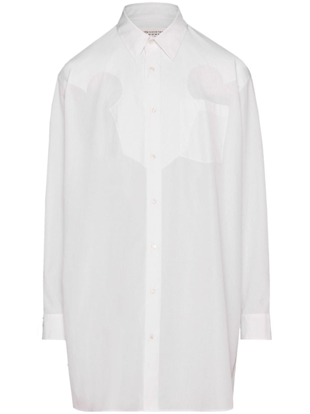 Maison Margiela Cotton Poplin Oversized Shirt With Chest Pocket
