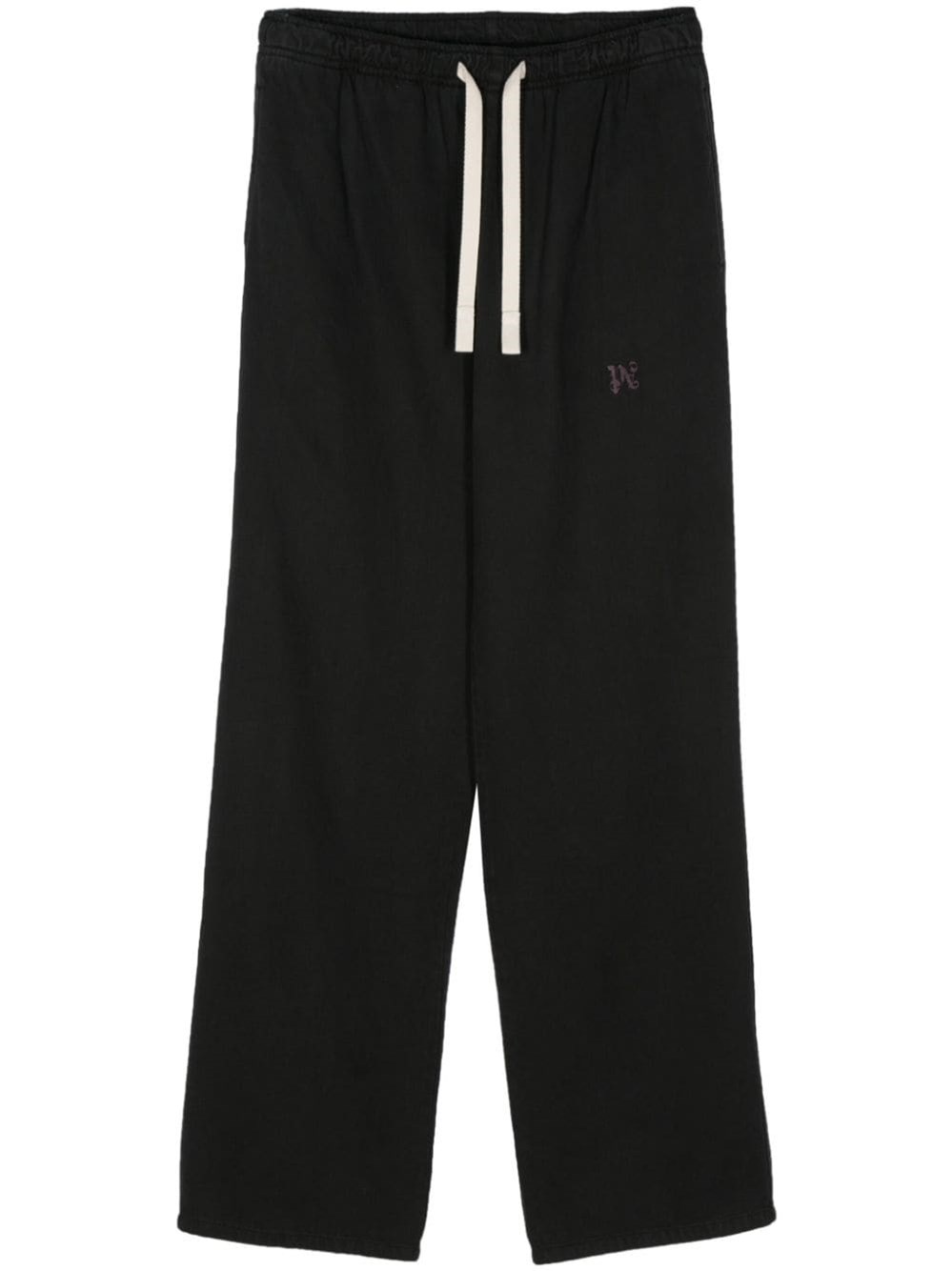 Palm Angels Men's Monogram Cotton Blend Trousers
