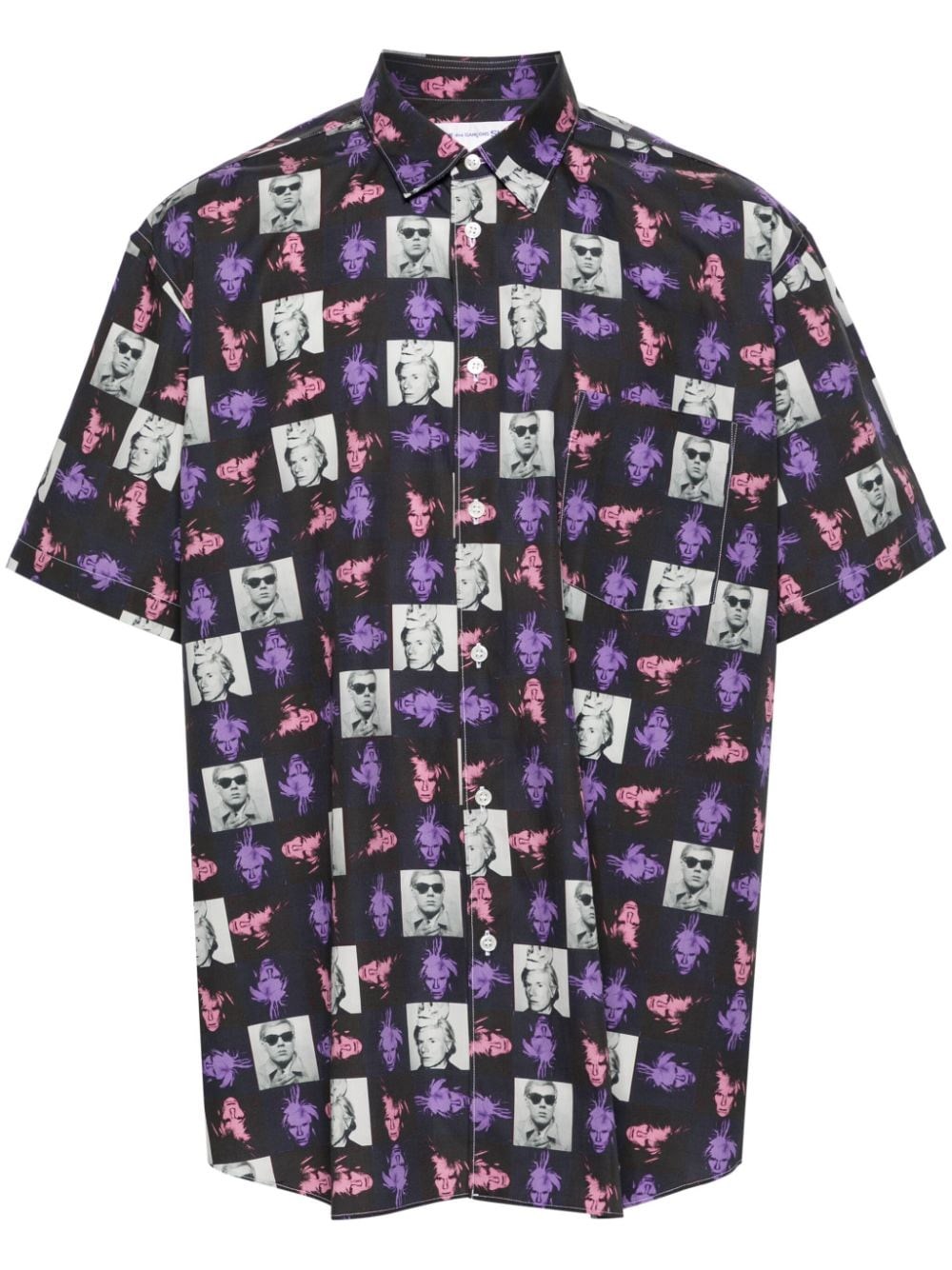 Comme Des Garçons Shirt Andy Warhol Printed Cotton Poplin Shirt