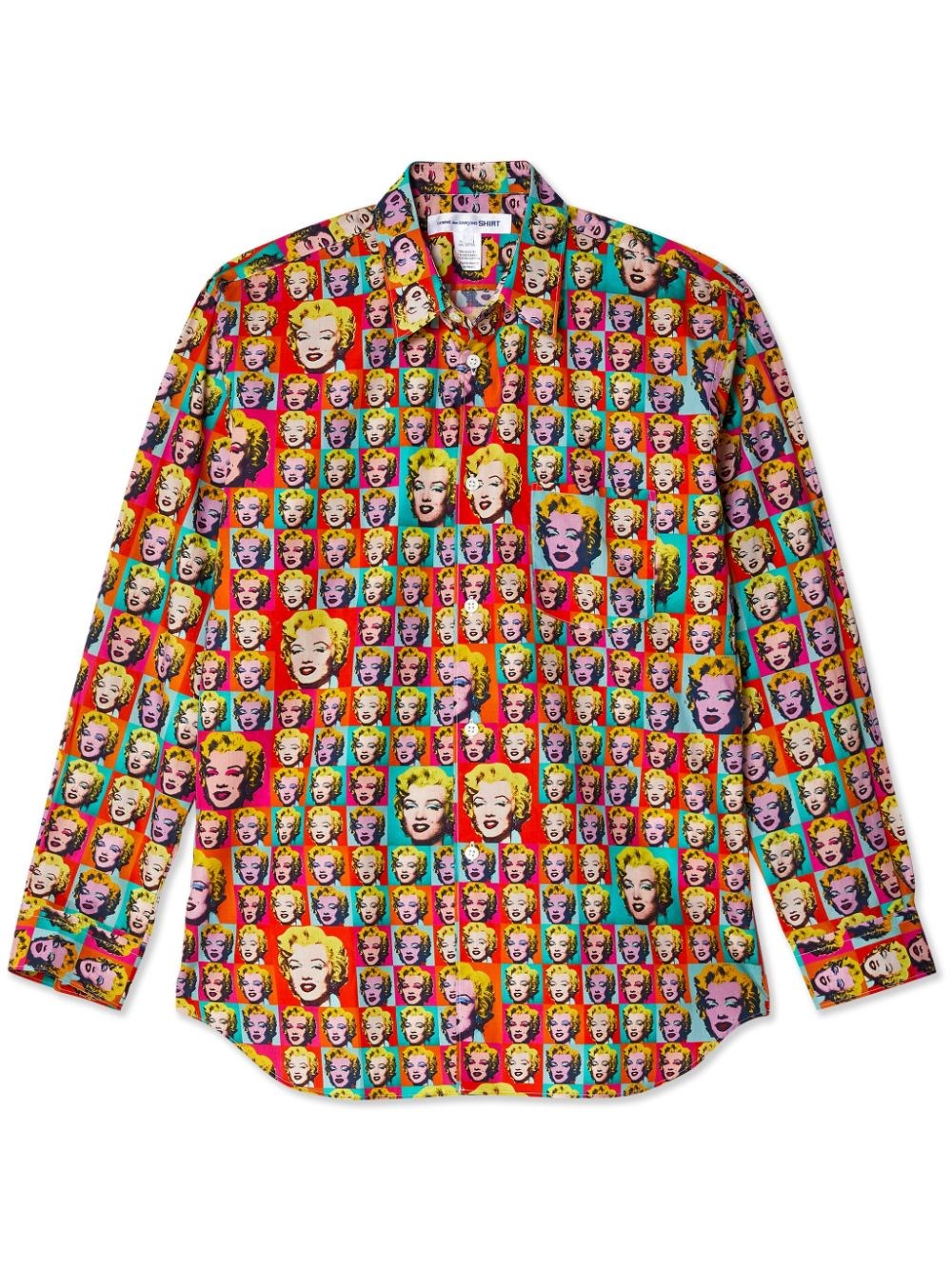 Comme Des Garçons Shirt Graphic-print Cotton Shirt