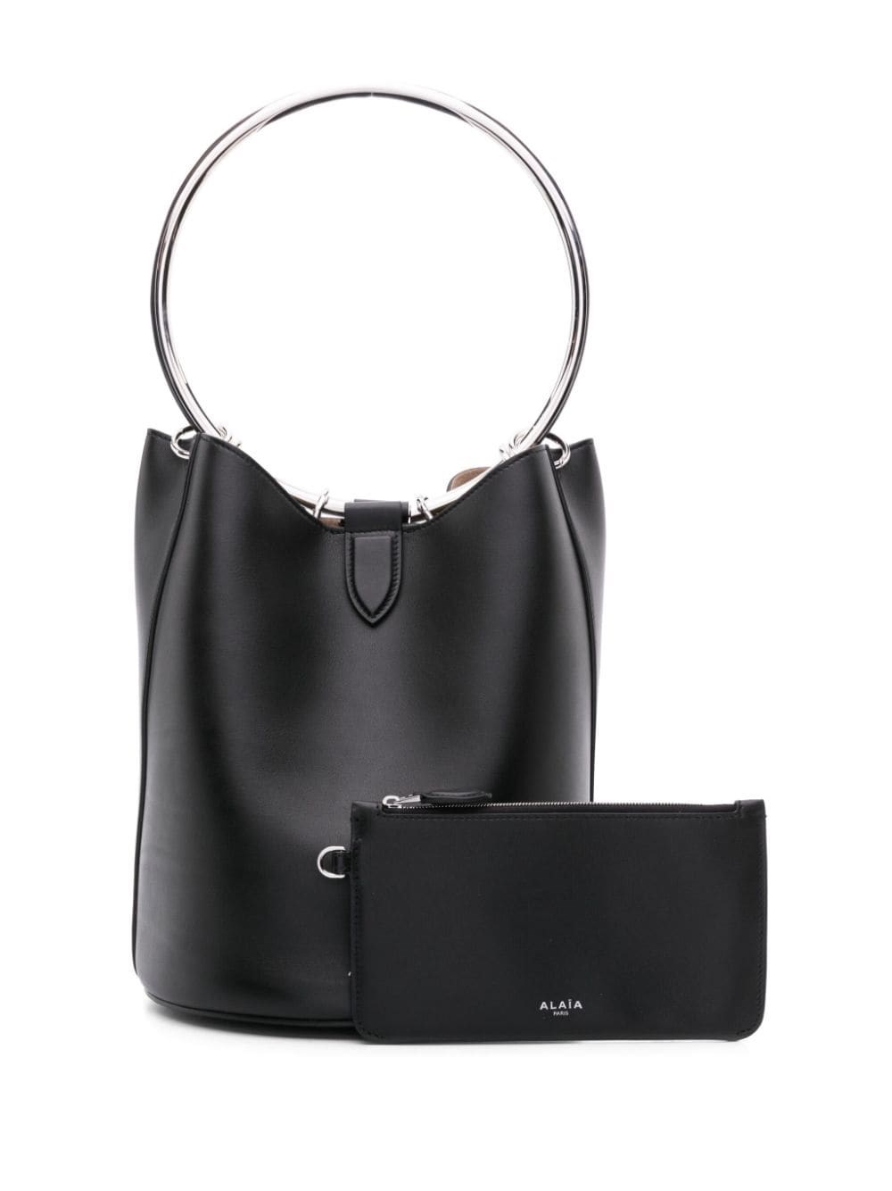 ALAIA- Ring Large Leather Bucket Bag