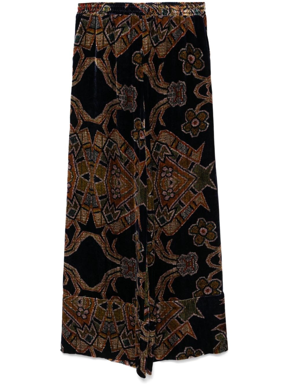 Pierre Louis Mascia Silk Printed Trousers