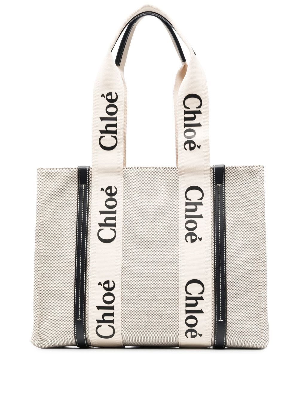 Chloé Chloè Woody Medium Canvas Tote