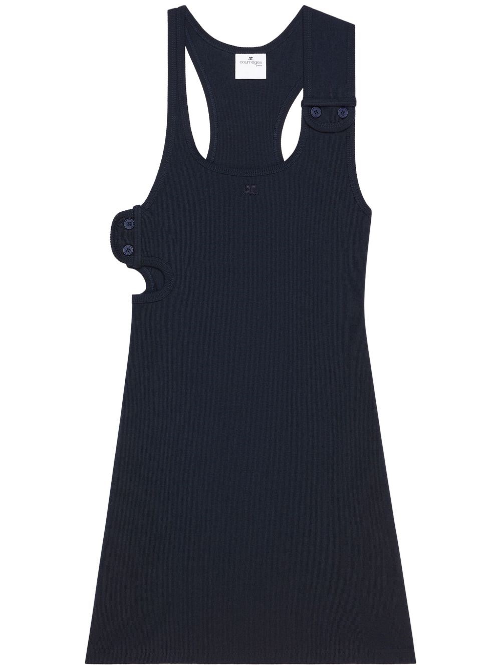 Courrèges Courreges Black Cotton Mini Dress