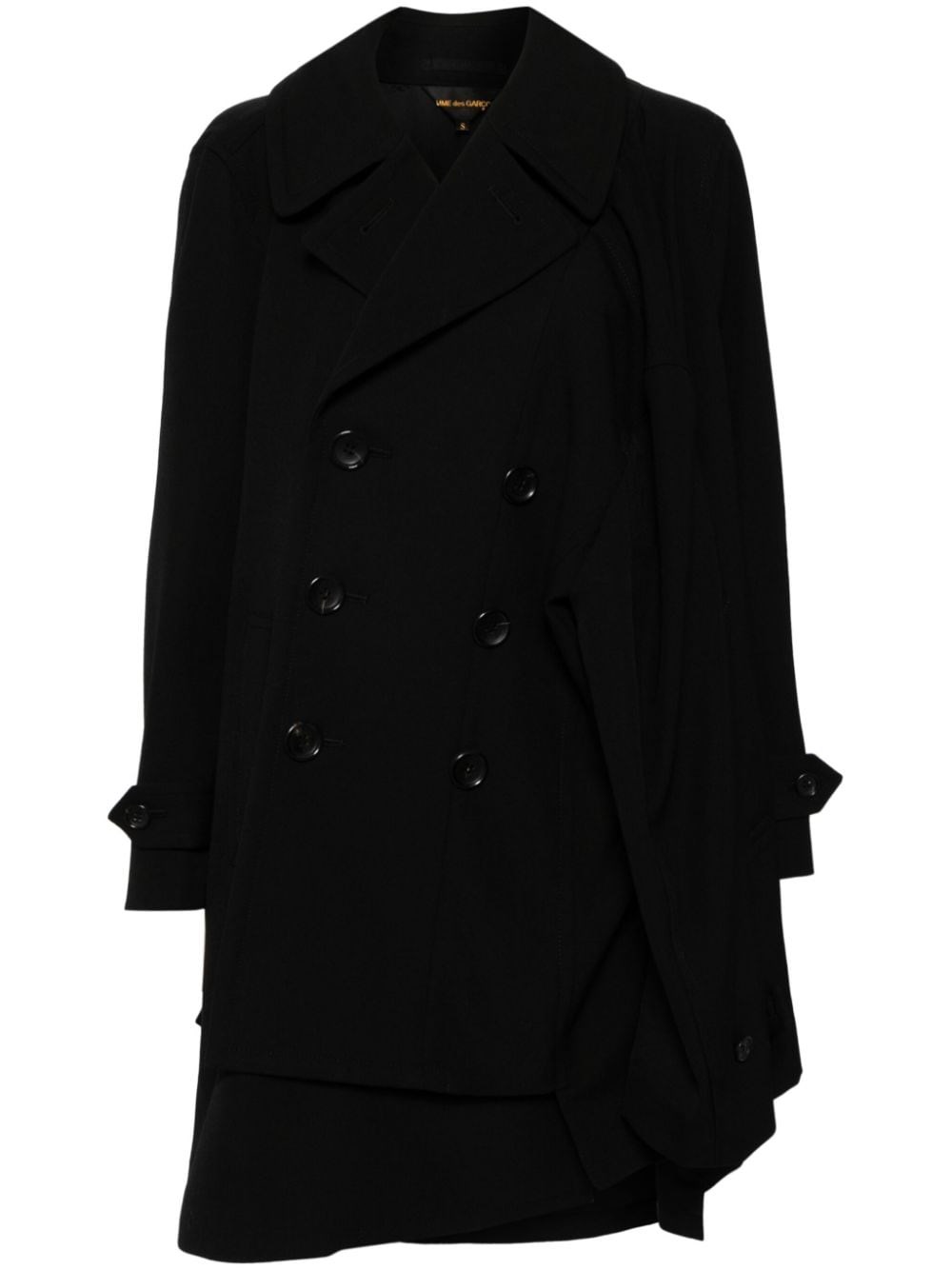 Wool Double-Breasted Coat - Comme des Garcons - Modalova
