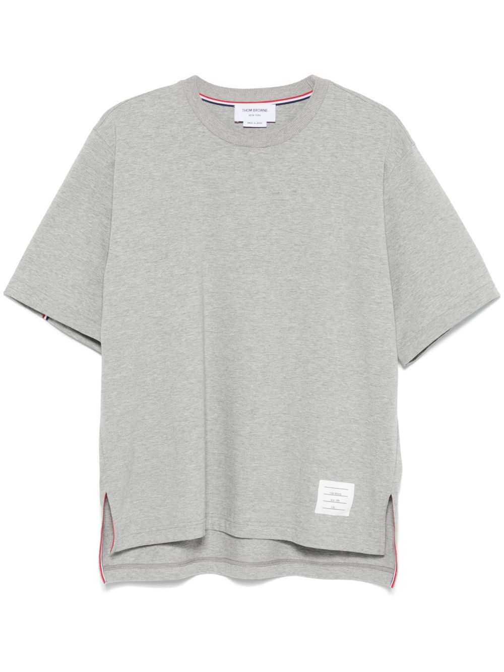 Thom Browne Oversized Cotton T-shirt In Gray