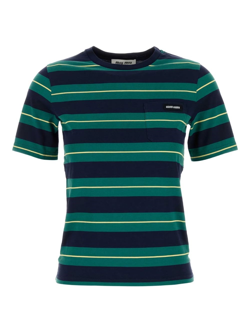 Miu Miu Striped Cotton T-Shirt - Miu Miu - Modalova