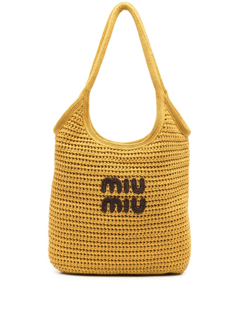 Miu Miu Ivy Rafia Eccect Tote Bag - Miu Miu - Modalova