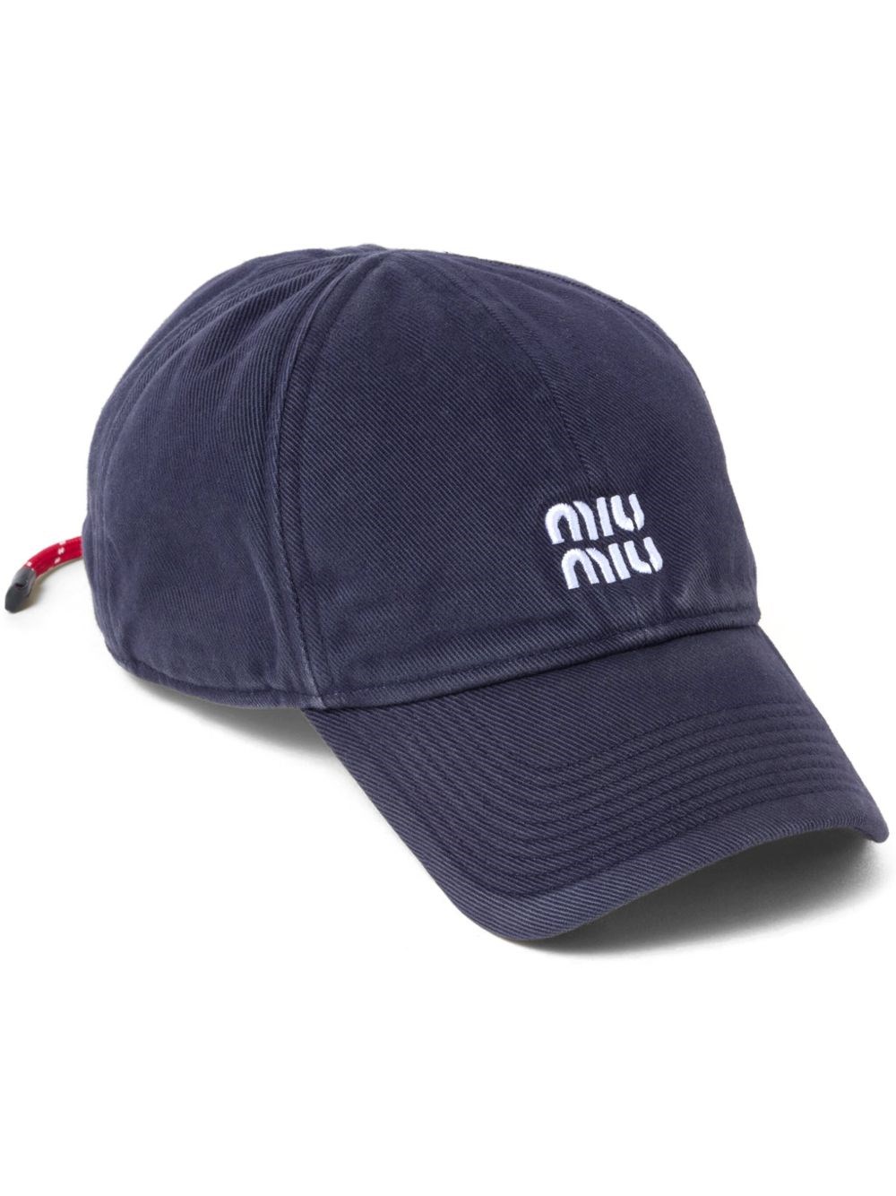 Miu Miu Logo Cotton Baseball Cap - Miu Miu - Modalova