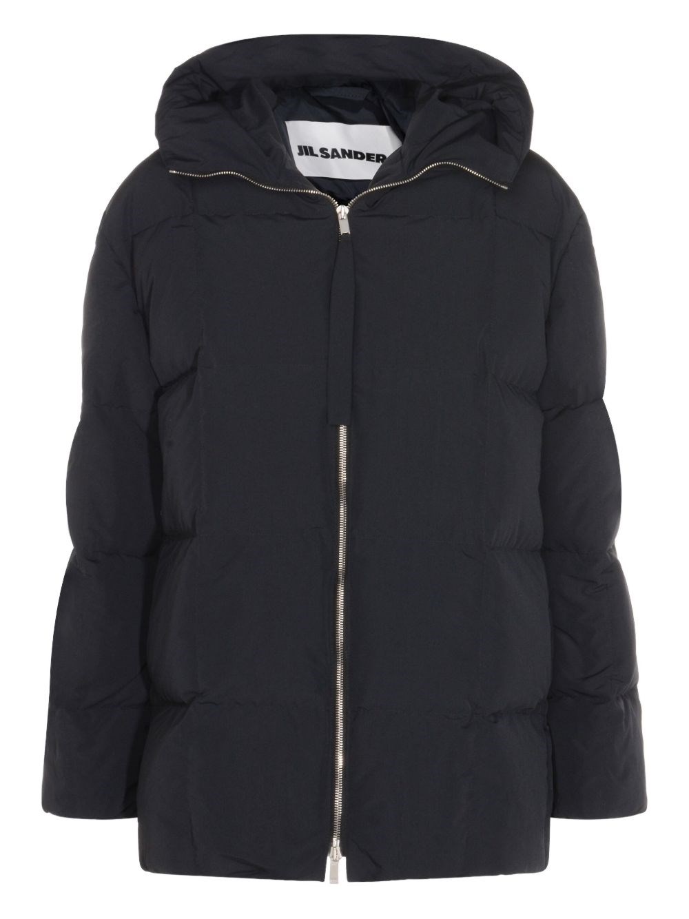Jil Sander Hooded Down Jacket In Black