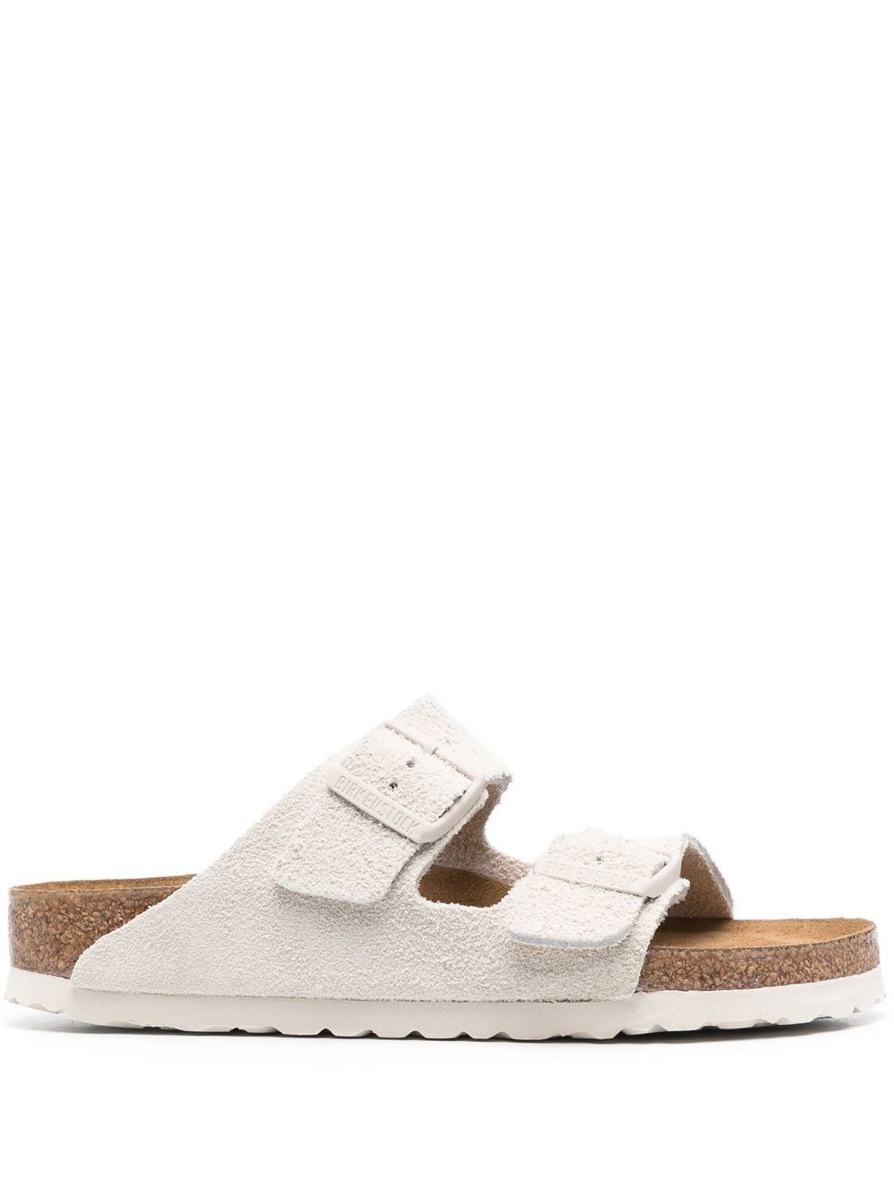 Birkenstock Arizona Slipper With Flat Textured Sole