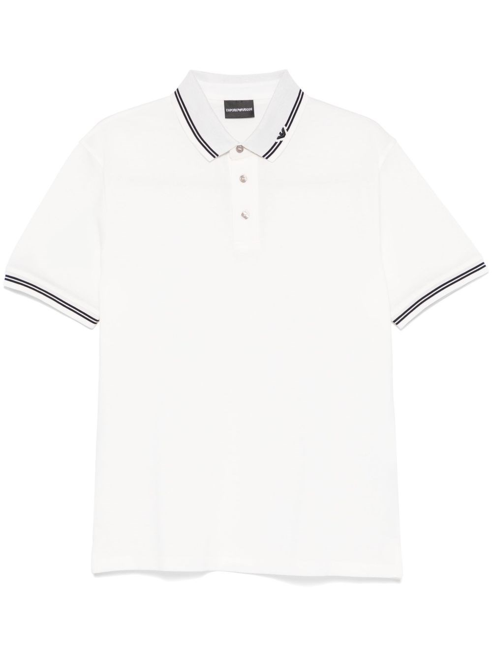 Logo Cotton Polo Shirt - Emporio Armani - Modalova