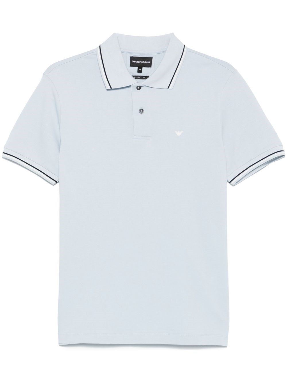 Logo Cotton Polo Shirt - Emporio Armani - Modalova