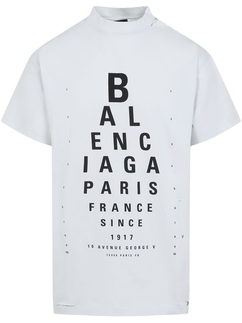 Balenciaga Off-white Optical Oversized T-shirt In White
