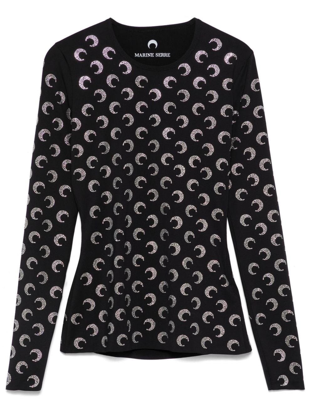 Marine Serre Moon Rhinestone-embellished Top