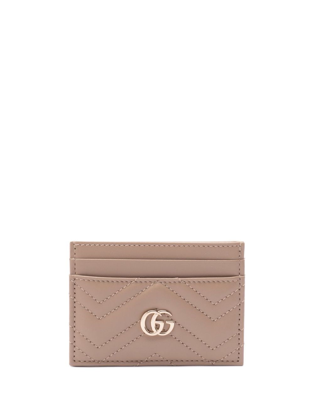 Gucci Women Gg Marmont Leather Card Case In Pink