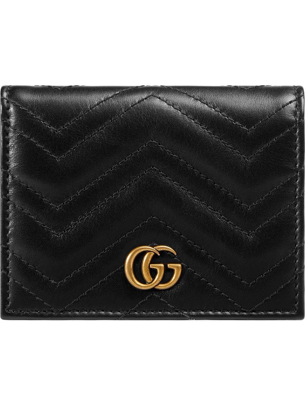 Gucci Women Gg Marmont Leather Card Case