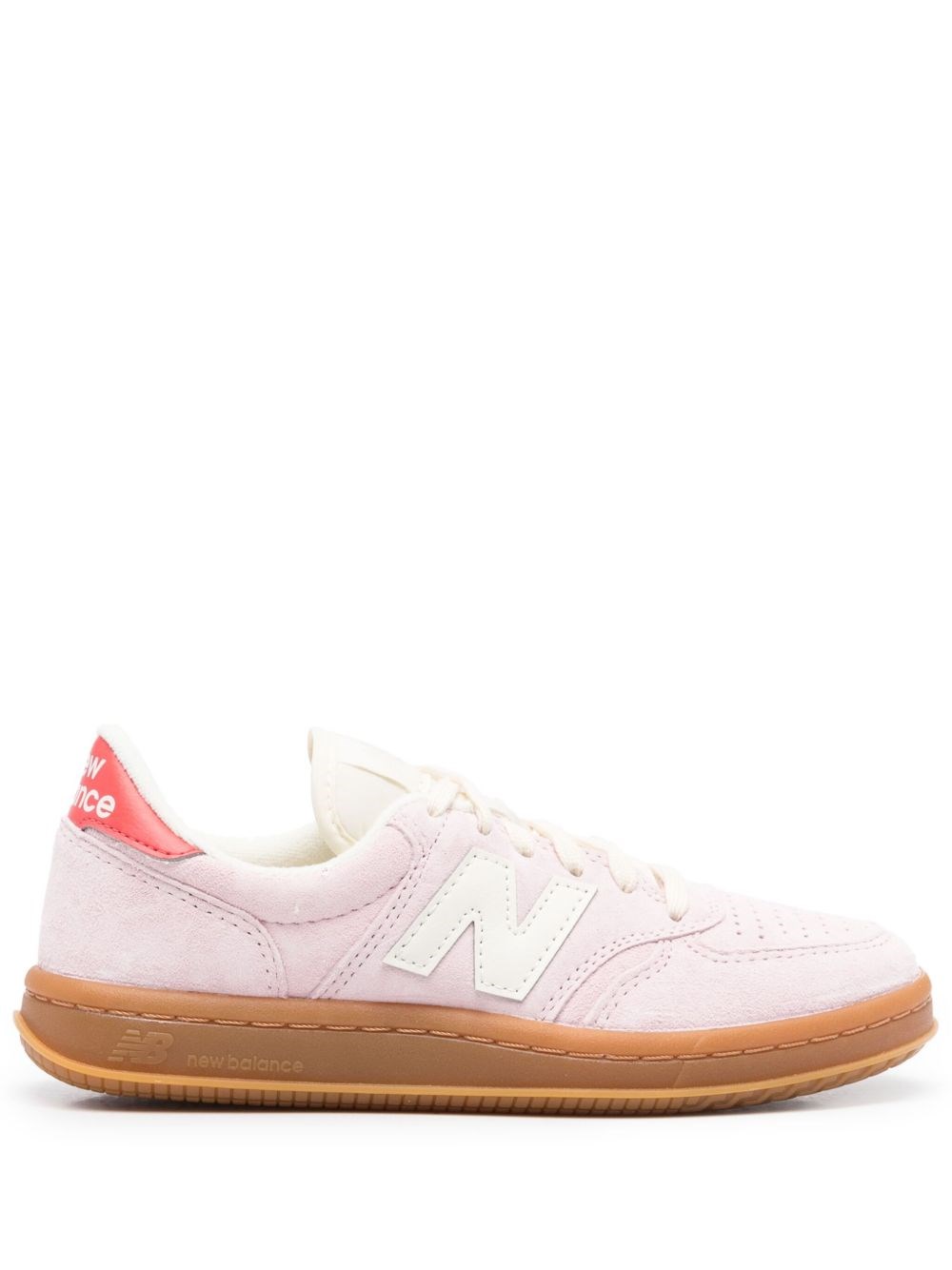 New Balance Sneaker Logo Contrast Heel In Pink