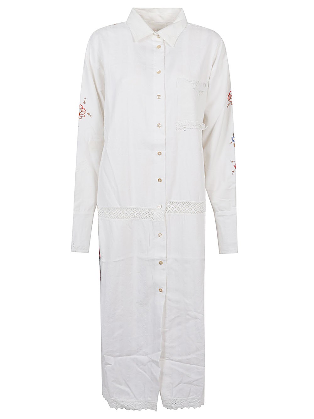 Embroidered Cotton Kimono Dress - FRONT STREET 8 - Modalova
