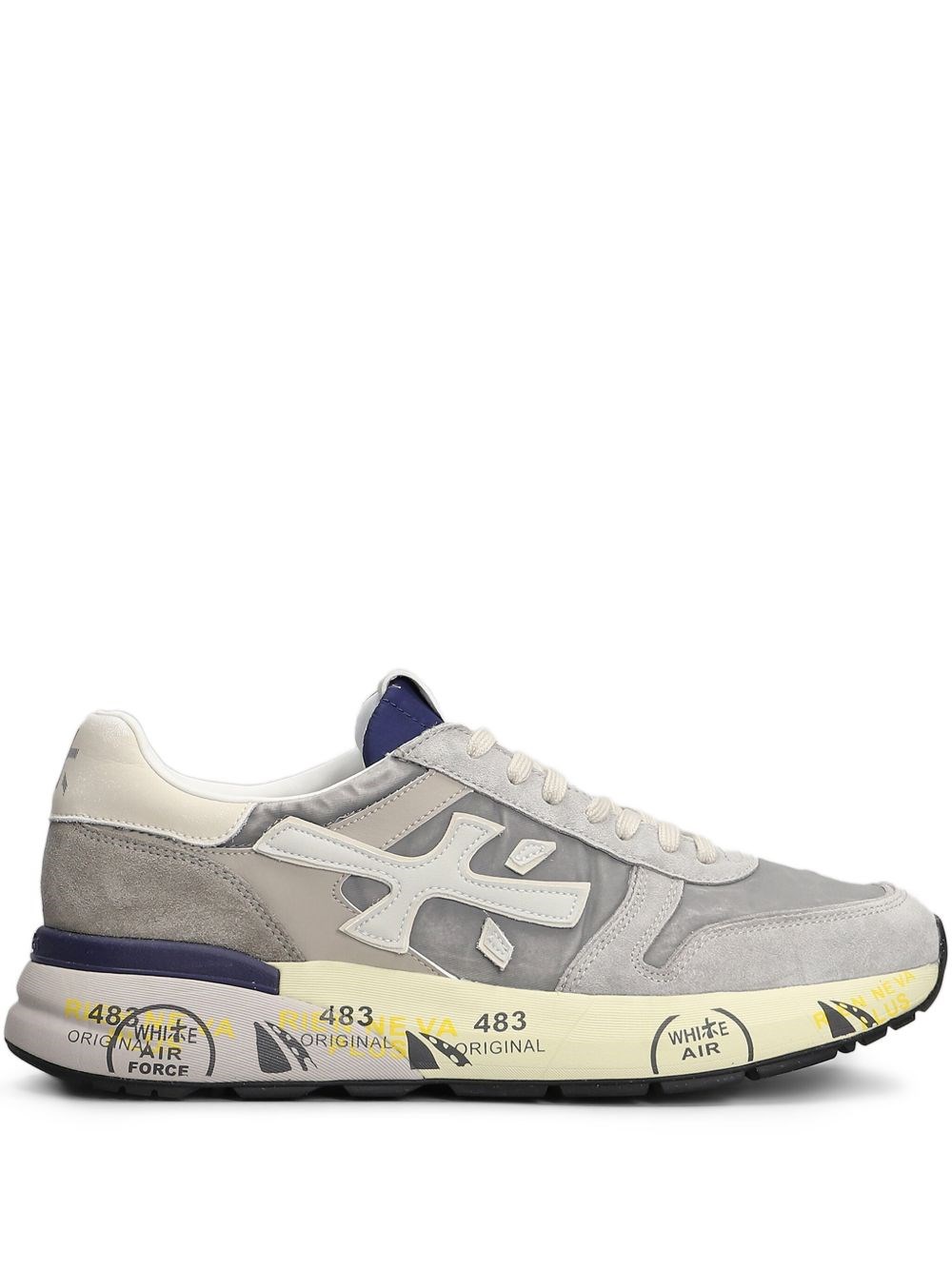 Premiata Mick Sneakers In Grey Suede And Fabric In Gray