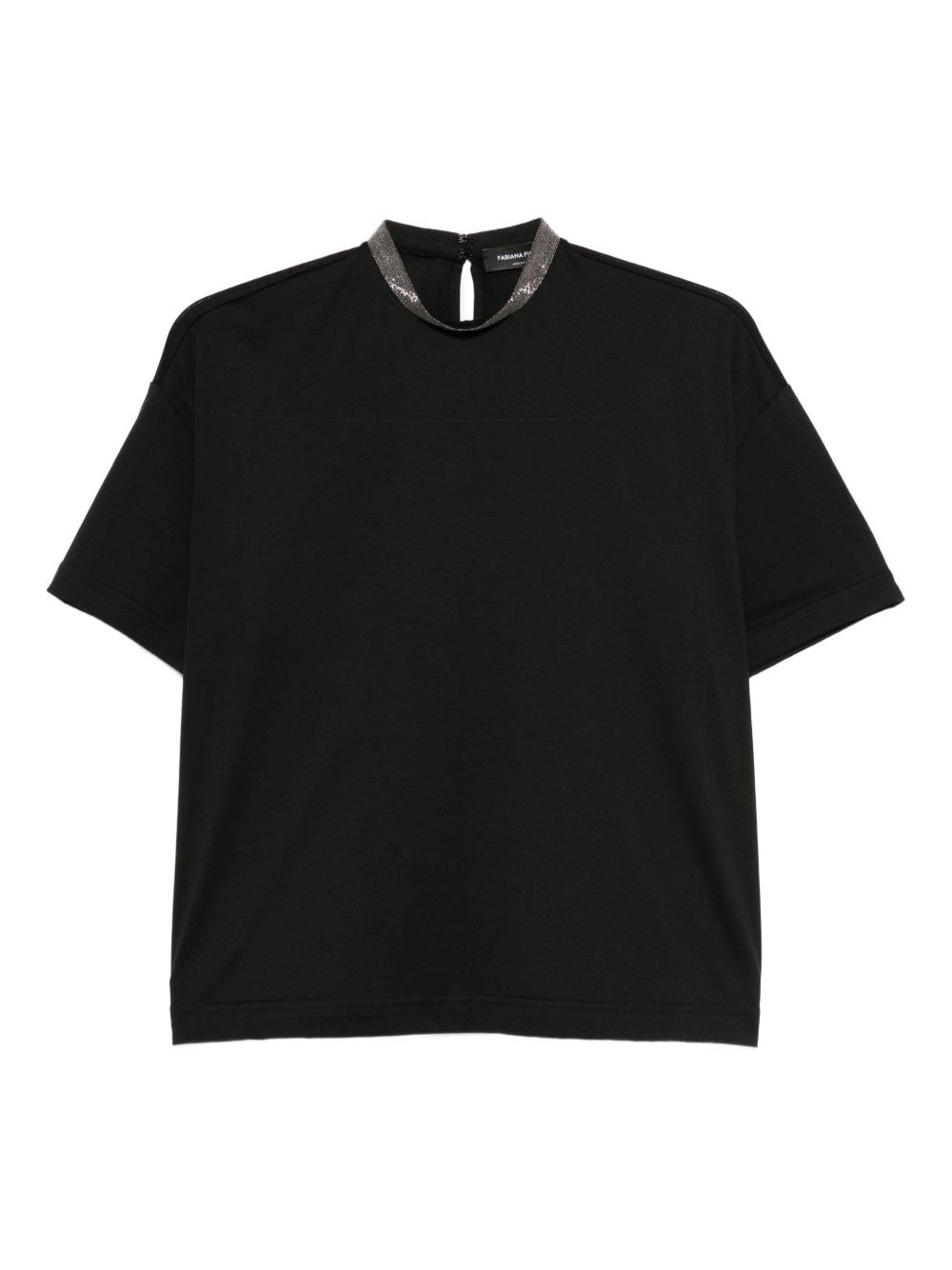 High-Neck Cotton Top - Fabiana Filippi - Modalova