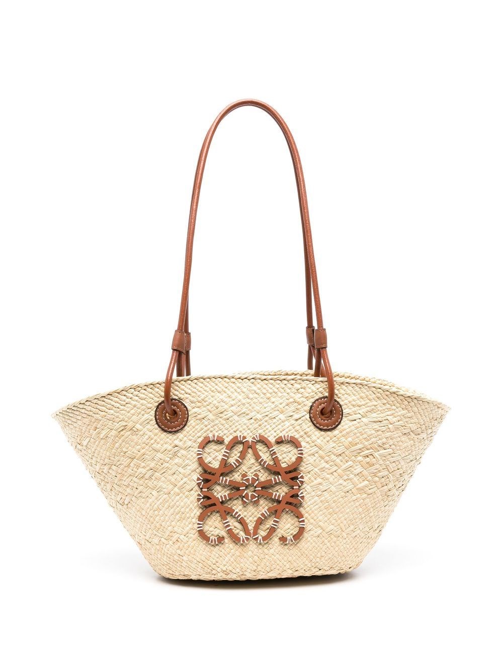 Loewe Paula's Ibiza Anagram Basket Small Rafia Tote