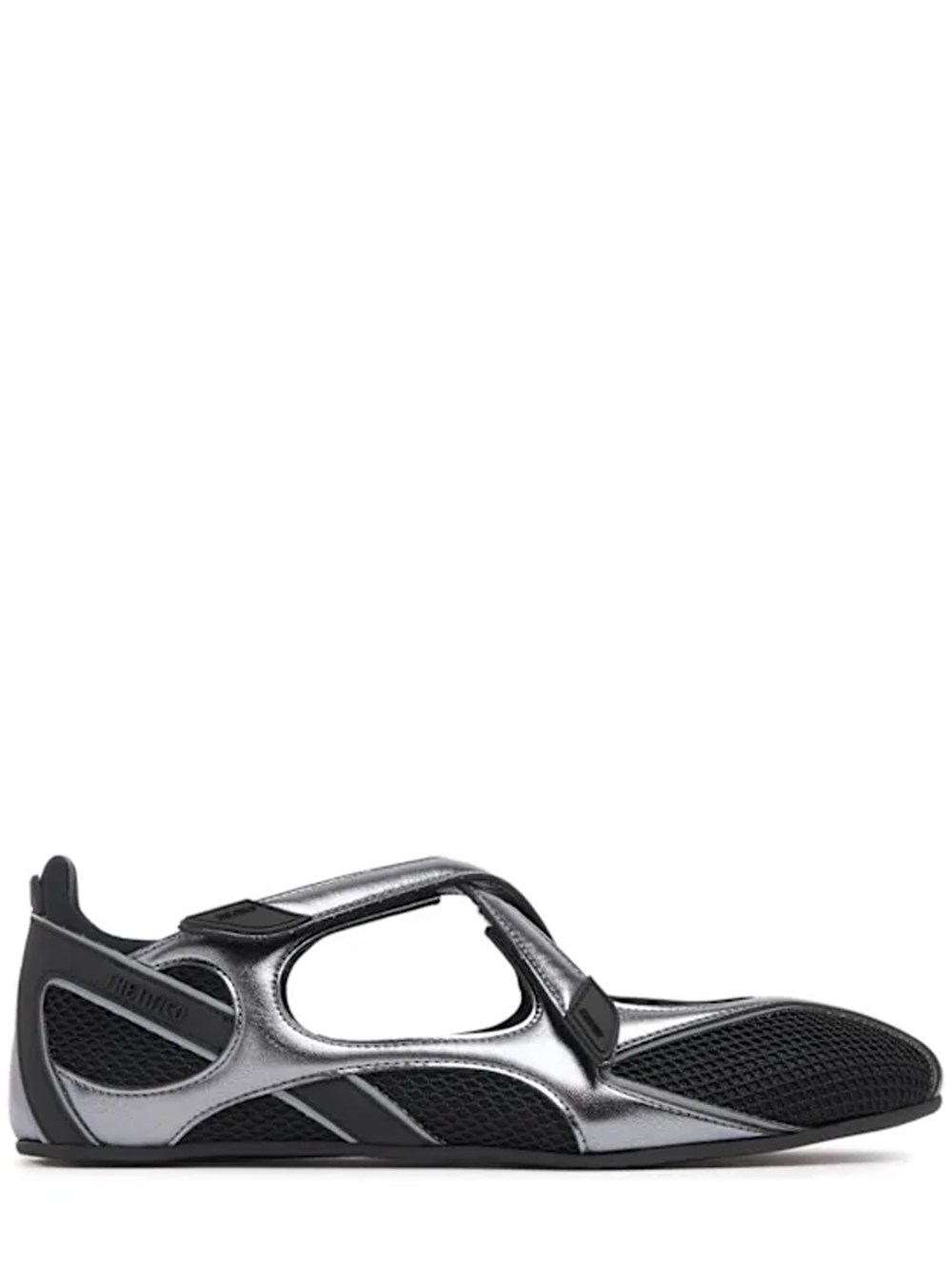 Attico Floor 01 Mesh And Leather Ballerinas Flat