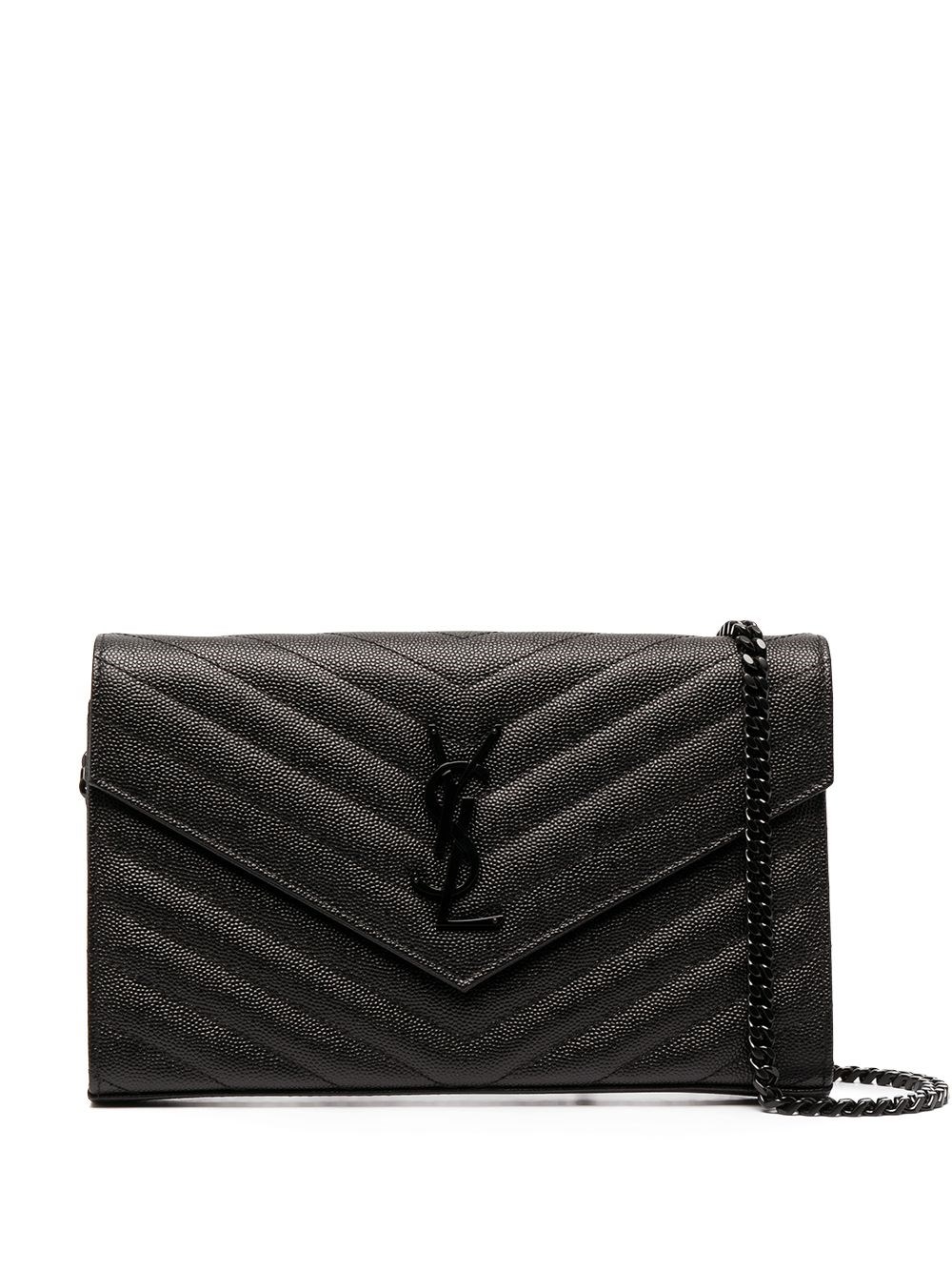 Saint Laurent Cassandre Leather Wallet On Chain