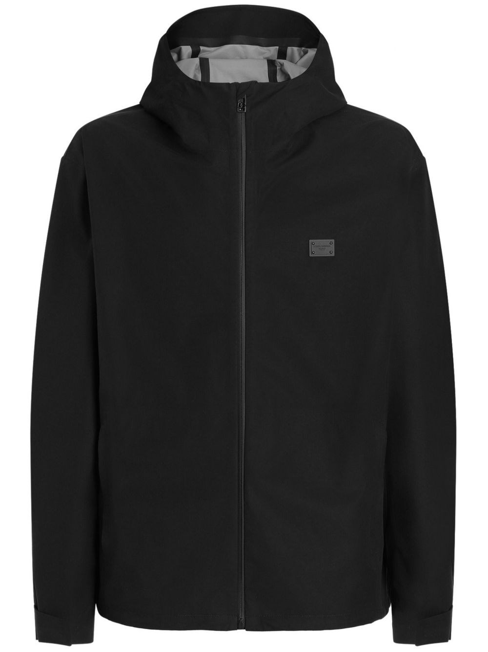 Dolce & Gabbana Men Bomber Jacket With Logo Plaque