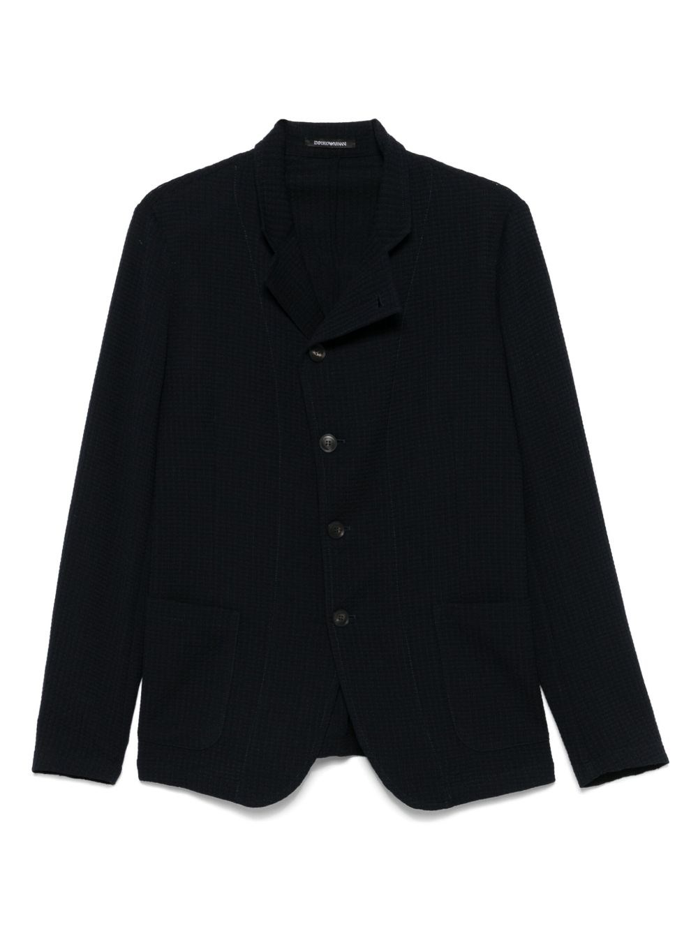 Wool Single-Breasted Blazer Jacket - Emporio Armani - Modalova