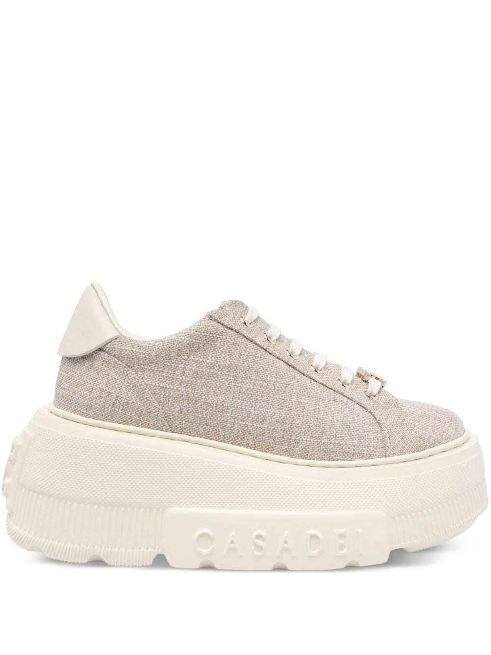 Casadei Platform Sneakers With Textured Upper In Multi