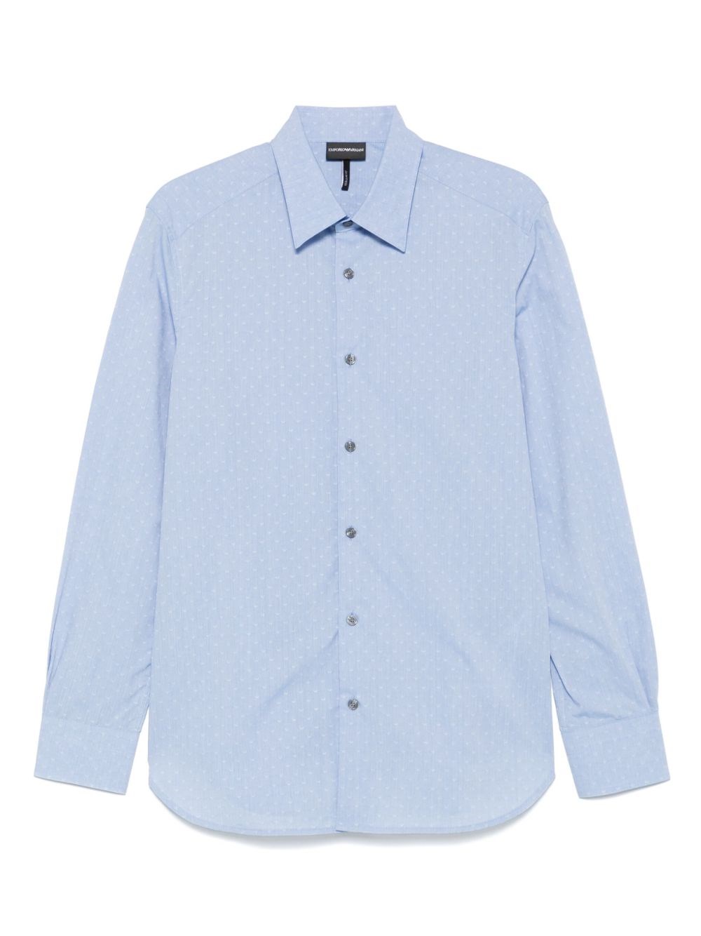 Allover Logo Cotton Shirt - Emporio Armani - Modalova