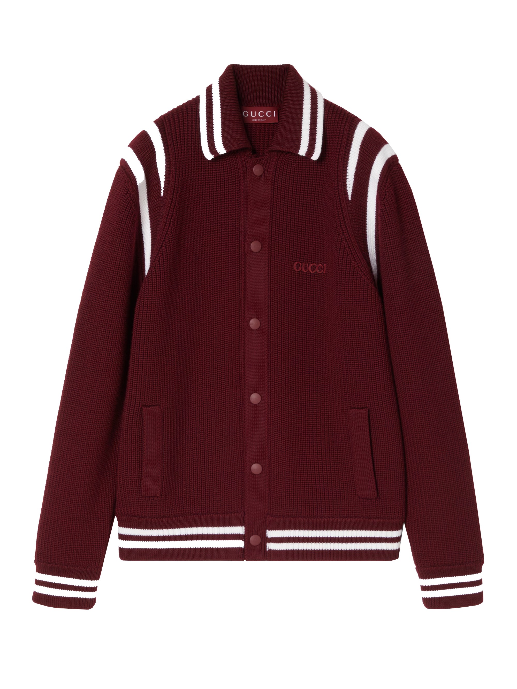 Knitted Cardigan With Embroidery - Gucci - Modalova
