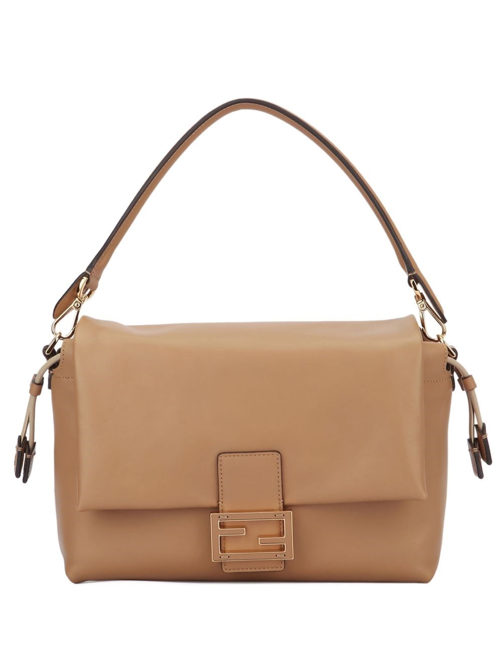 Fendi Women Beige Medium Baguette Mamma Shoulder Bag In Brown