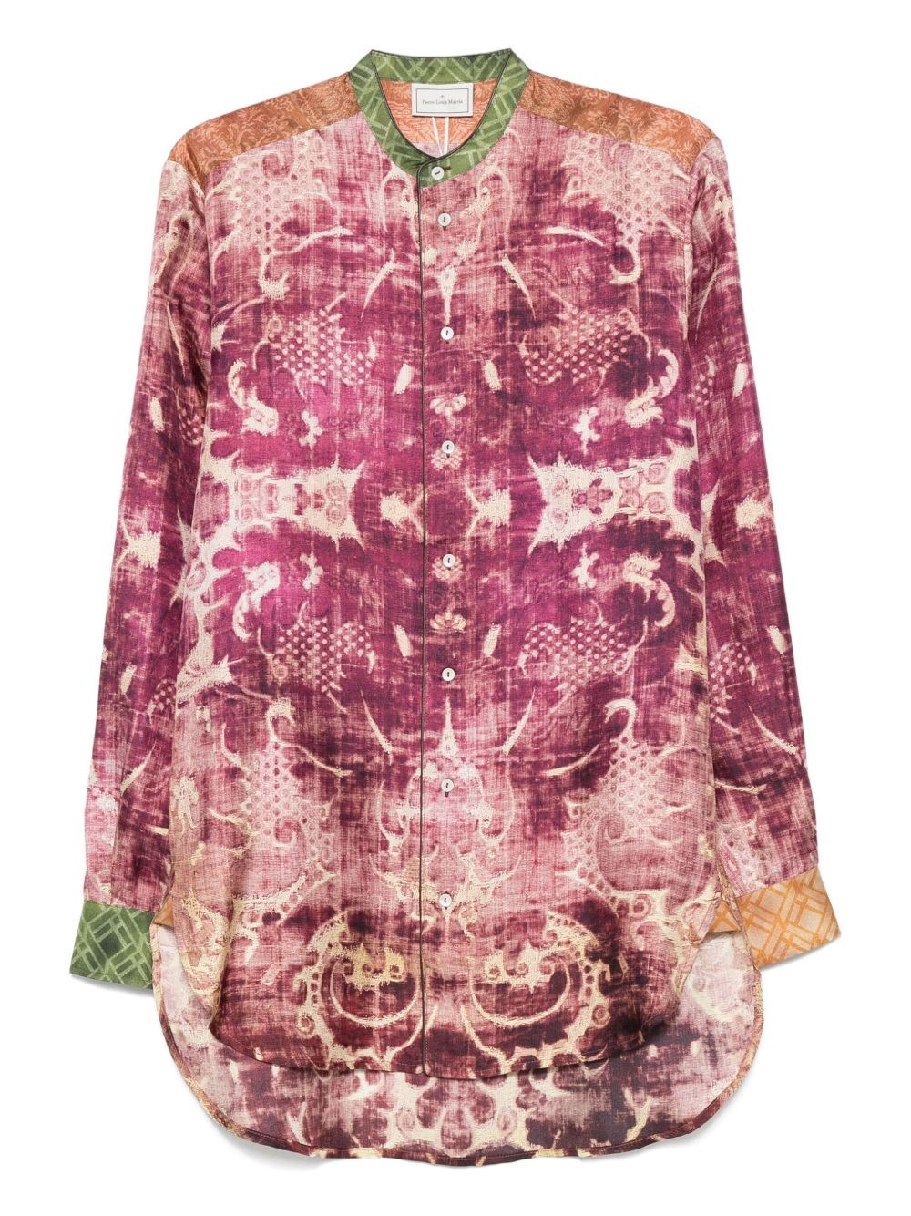 Pierre-louis Mascia Pierre Louis Mascia Printed Silk Shirt In Multi