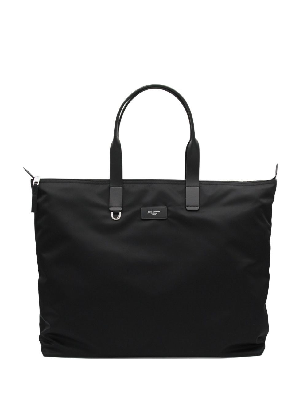 Dolce & Gabbana Structured Tote Bag With Metal Hardware And Top Handles In Black