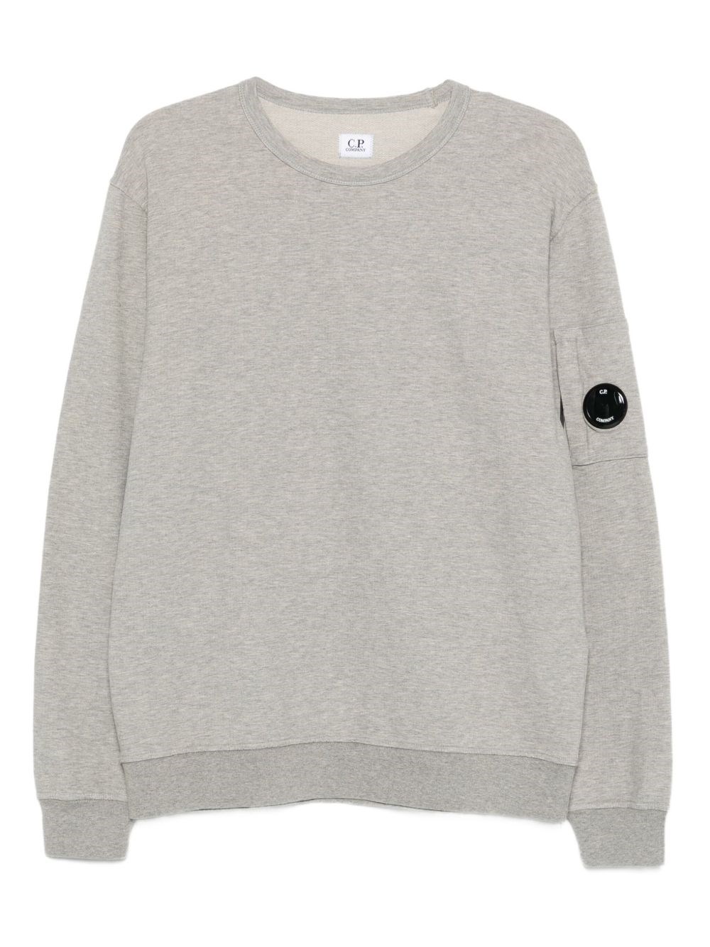 C.p. Company Cotton Sweatshirt With Crew Neck And Patches In Gray