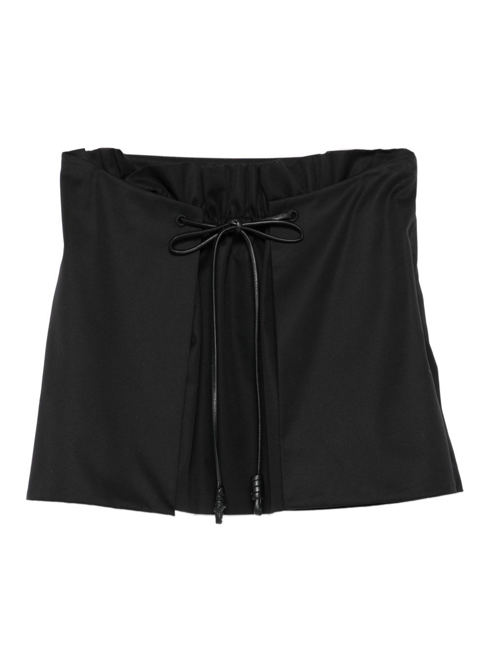 Loewe Cotton Blend Mini Skirt In Black