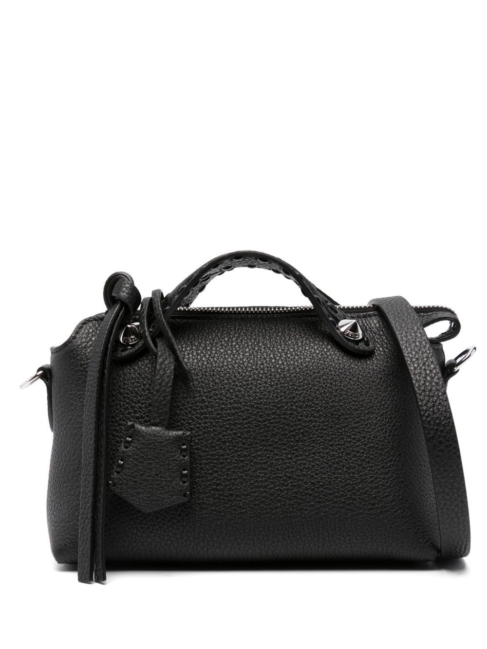 Fendi By The Way Mini Leather Handbag In Black